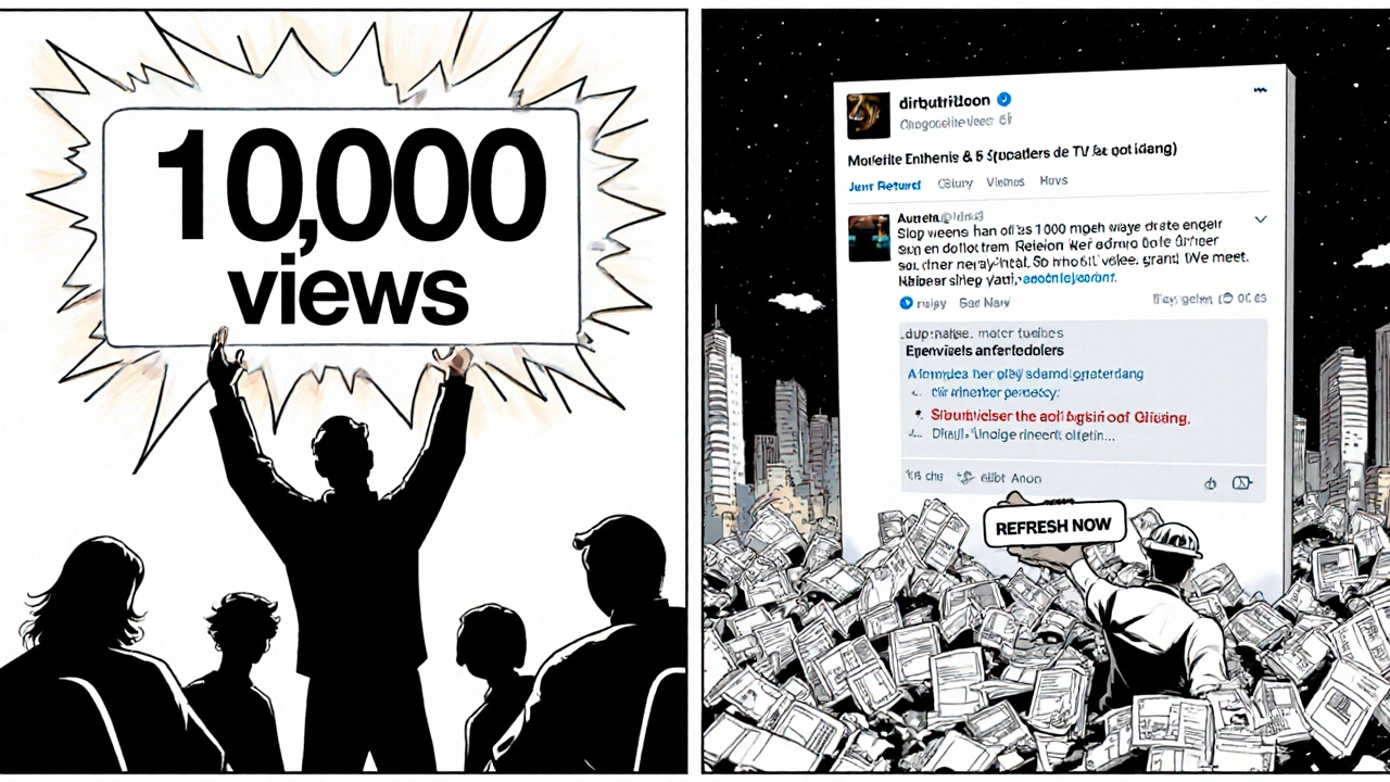 Comic-style scene of a marketing team refreshing an old post with a &#039;TTL Reset&#039; button.