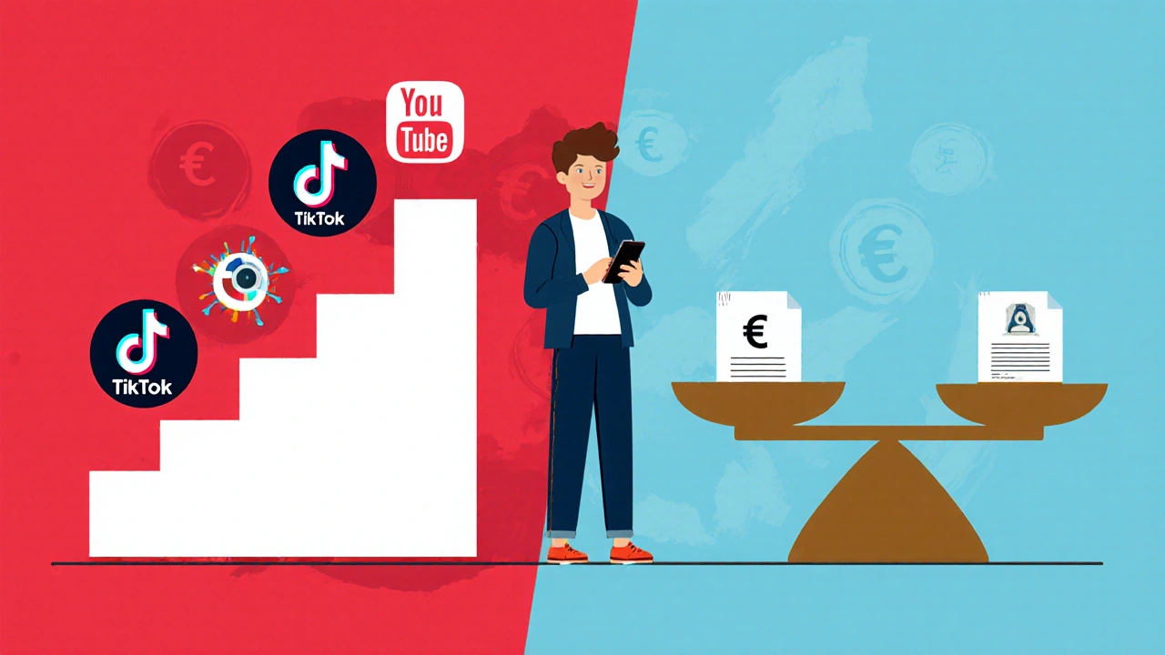 Aufteilung zwischen digitalen Einkünften und absetzbaren Ausgaben wie Kamera und Software.