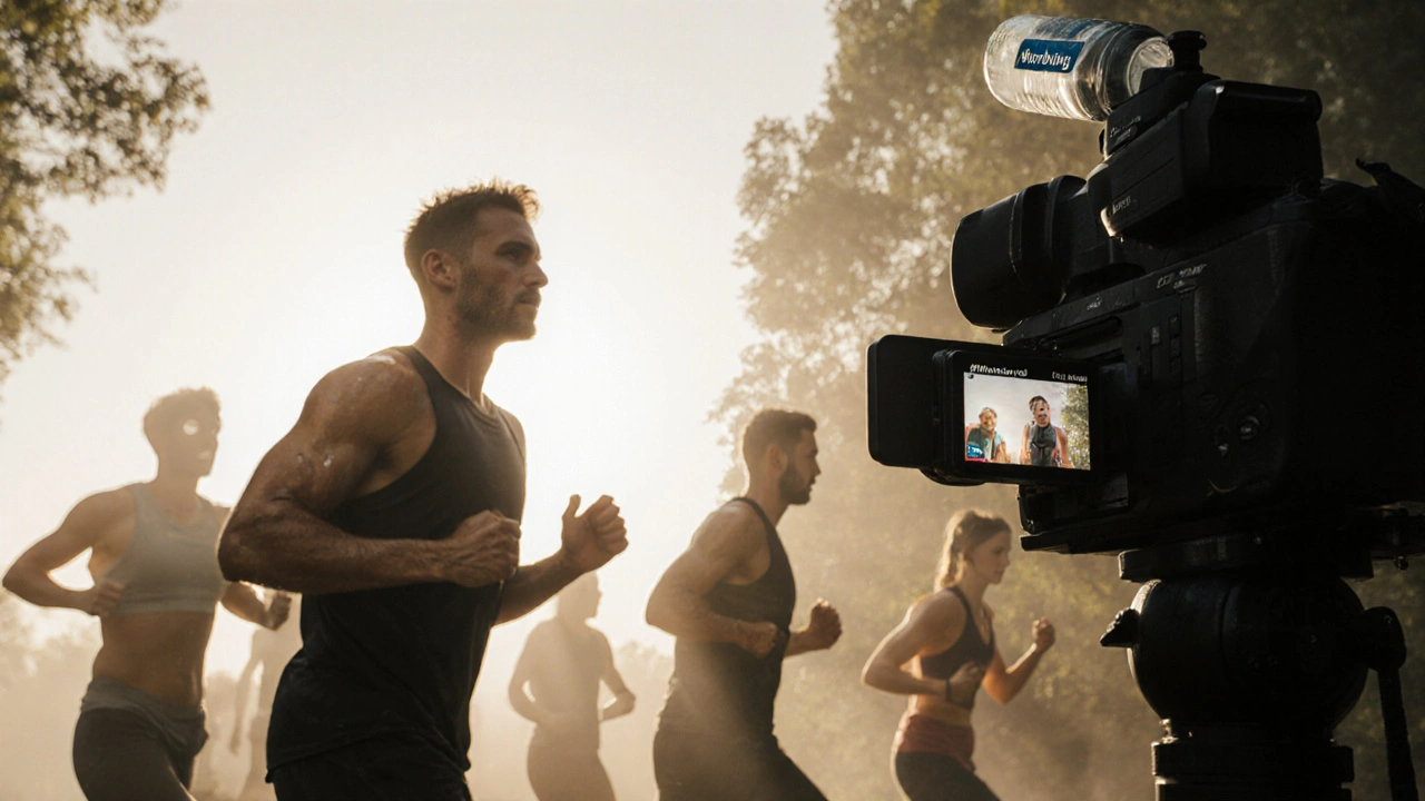 Ein Fitness-Influencer führt eine 30-Tage-Challenge mit lokalen Teilnehmern in einem Linzer Park durch.