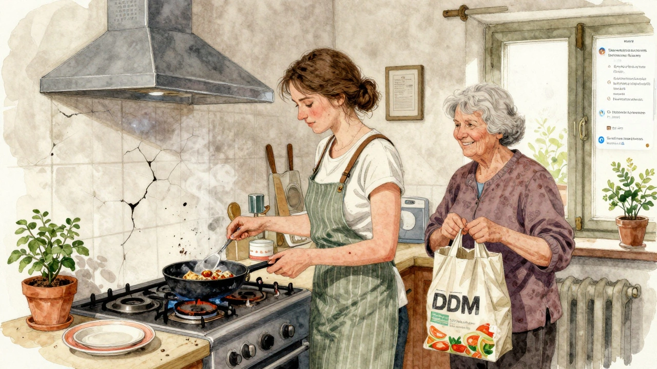 Lena Wimmer kocht mit ihrer Mutter in ihrer unperfekten österreichischen Wohnung.