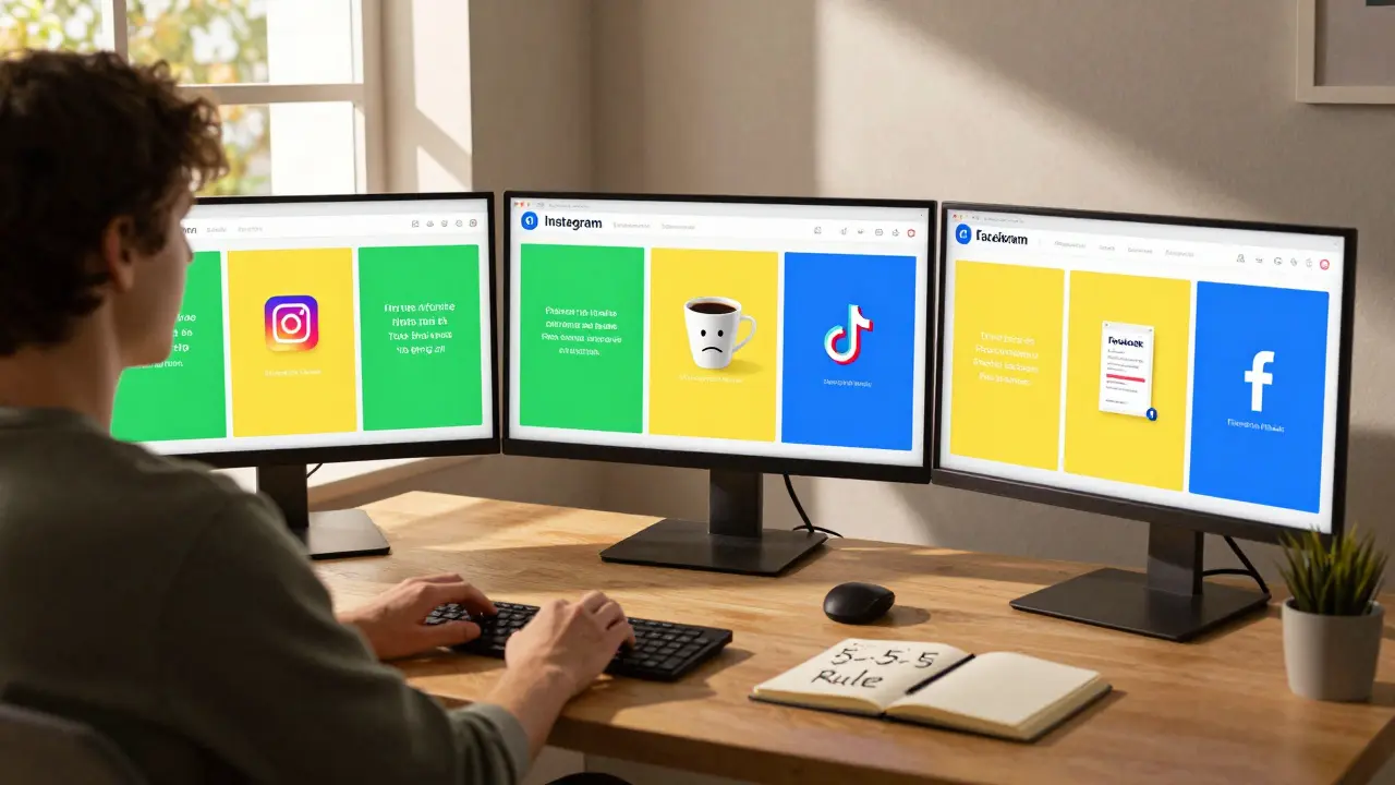 Was ist die 5-5-5-Regel für Social Media?