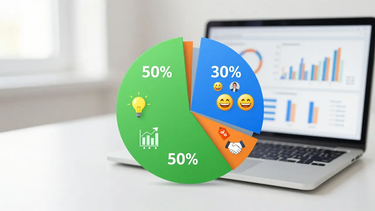 Was ist die 50/30/20-Regel für Social Media?